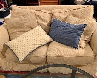 Item 146:  Rowe loveseat - 62" x 27" x 31.5": $50