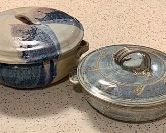 Item 114:  Covered pottery dish - 4" tall $24   SOLD                                            Item 115:  Covered pottery dish - 6" tall $28 SOLD