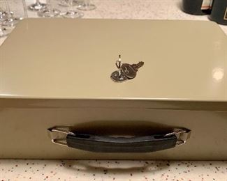 Item 215:  Metal lock box: $10