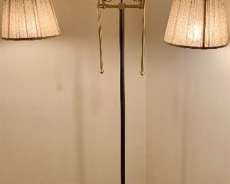 Item 161:  Baga, Italy- SRL brass & iron lamp - 72": $345