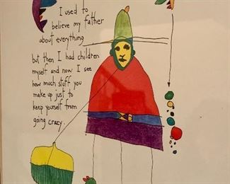 Item 164:  "Believing my Father" (1993) - 11" x 14": $65