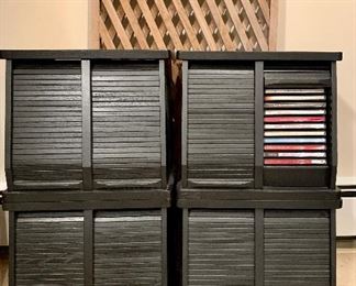 Item 214:  Wooden storage cases for CD's - each holds 24 CDs: $20
