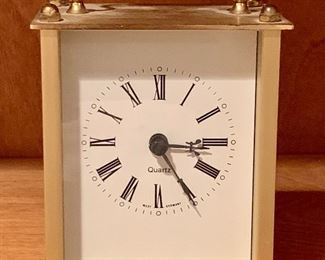Hechinger Germany Mantle clock - small - maybe 5-6" tall, battery operated, made in W. Germany: $14
