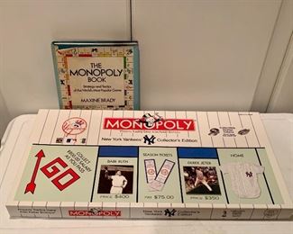 NY Yankees Collectors Edition Monopoly and The Monopoly Book: $25 