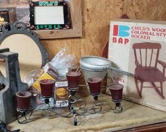 Shoe Shine Box     Collander    New Child’s Rocker