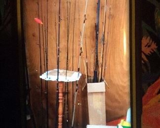 Fishing Poles  Some with Reels