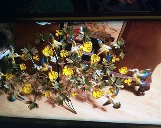 Lg Hummingbird Metal Wall Art