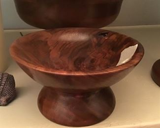 Wooden walnut bowl