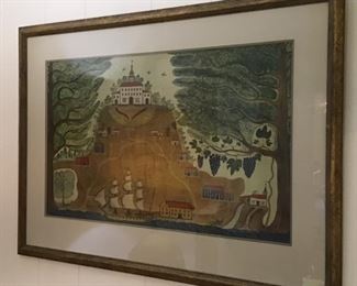 Framed painting