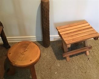 Vintage wooden stools