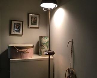 Hat box on file cabinet