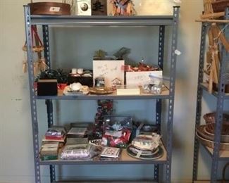 Christmas items on shelf