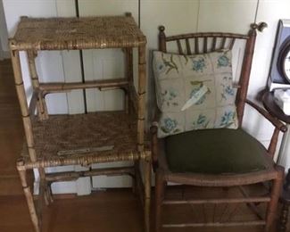 Chair and 2 of the stools