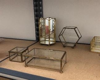 Brass Finish Display Curios