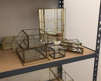 Brass Finish Display Curios