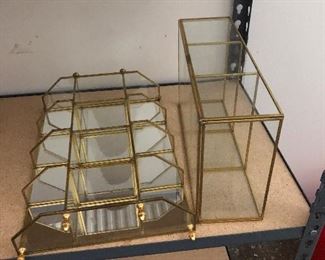 Brass Finish Display Curios