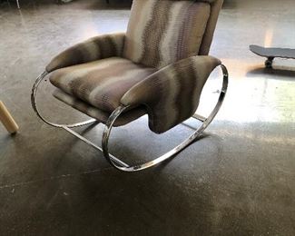 Chrome Based Rocking Chair