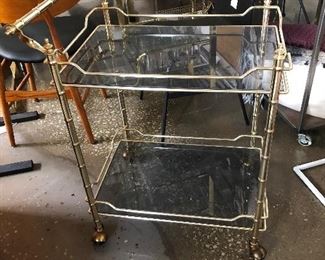 Glass Shelved Bar Cart
