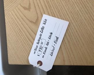 Tobias Rectangular Coffee Table Walnut & Black