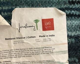 Shag Carpet Indigo Bamboo & Cotton Justine Blakeney