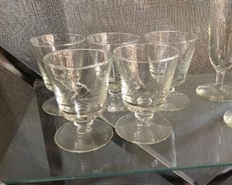Etched Manhattan glasses $1.00 each