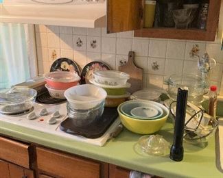 lots of kitchen household, pots & pans