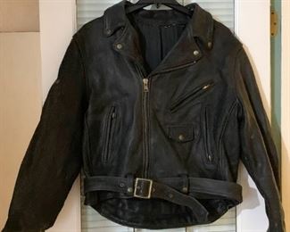 $75 - Heavy Vintage Leather Biker's Jacket