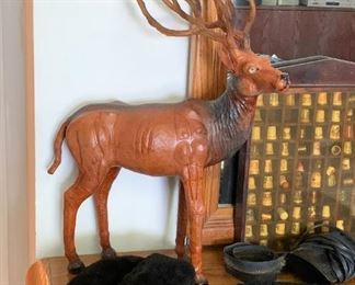 Leather Clad Elk Figure