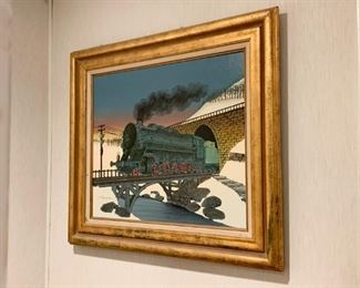 Artwork - Locomotive Painting by H. Hargrove