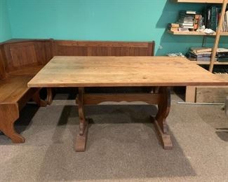 Corner Bench & Table Set (bench has storage underneath)
