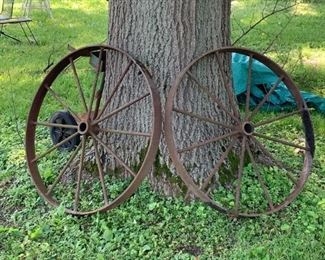 $50 each - Iron Wagon Wheels
