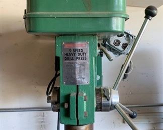 (close up of drill press)