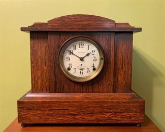 $135 - Antique Seth Thomas Mantle Clock (no key, some very minor dings)