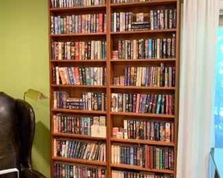 $120 each - Pair of Tall Bookcases / Book Shelves (each is 24" L x 6.25" W x 91.5" H)