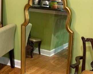 $60 - Gold Tone Wall Mirror (24.5" W x 45" H)