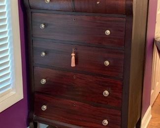 $120 - Highboy Chest of Drawers / Dresser (we have the missing knob, needs glue) - 32.5" L x 20" W x 49.25" H 