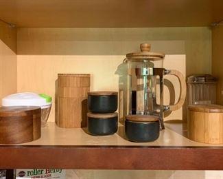 French Press Coffee Pot, Salt / Storage Boxes, Etc.