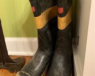Vintage Firefighter Boots