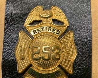 $60 - Vintage Firefighter Badge, Retired, District of Columbia