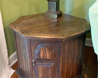 Octagonal End Table with Storage
