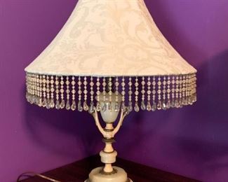 Vintage Table Lamp (some of the beaded fringe is missing in the back)