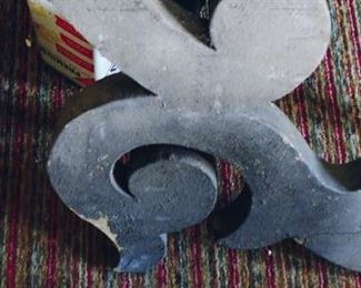 Architectural salvage from the attic.