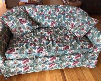 Petite curved back loveseat (53” long)