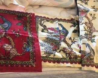 British India block print textiles (pillow covers + wall hanging)