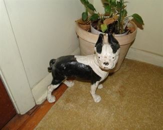 Antique Boston Terrier cast iron doorstop $80