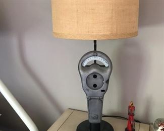 Pair of Pottery Barn "Parking Meter" lamps