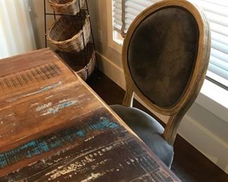 Beautiful Distressed Dining Table with 6 chairs