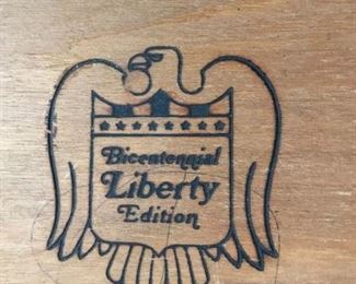 Authentic Hitchcock -Nichols Stone game table, Bicentennial Liberty Edition