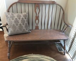 Vintage Windsor Foyer Bench