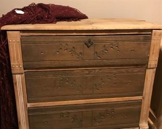 Vintage Dresser with leaf design